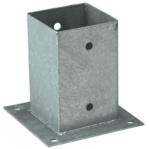 Paalhouder met plaat tvz 91x91mm