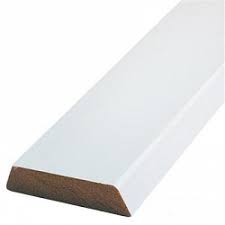 Koplat E MDF Wit gegrond (Recht) 12x45mm