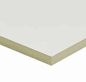 MDF E1 vochtwerend, 9mm 244x122cm, 2 zijden wit gegrond