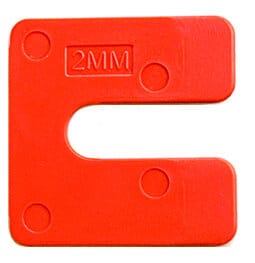 Uitvulplaatjes kunststof 2 mm oranje, doos á 240 stuks