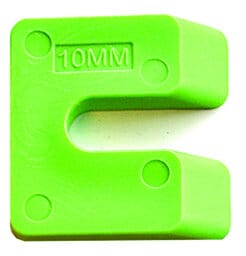 Uitvulplaatjes kunststof 10 mm groen, doos á 80 stuks