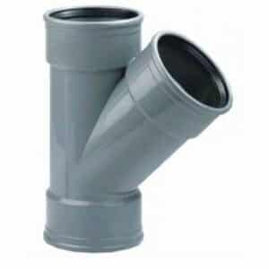 Pvc manchet T-stuk 45 gr. 3x manchet 110mm