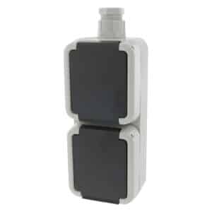 Peha contactdoos opbouw - 2-voudig