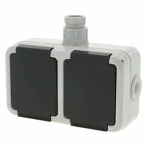 Peha contactdoos opbouw - 2-voudig