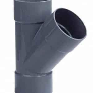 pvc T-stuk 45º 3x lijmmof 110 mm riool