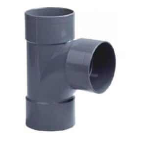 Pvc lijm T-stuk 87º, 3x lijmmof, 40 mm riool lijm
