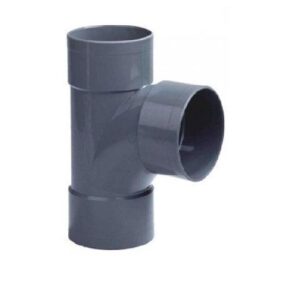 Pvc lijm T-stuk 87º, 3x lijmmof, 75mm riool lijm
