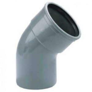 Pvc manchet Bocht 45 gr. 1x machet - 1x spie 125mm