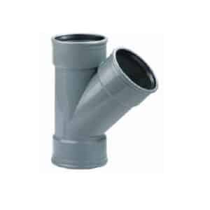 Pvc manchet T-stuk 45 gr. 3x manchet 125mm