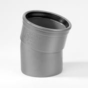 Pvc manchet Bocht 15 gr. 1x machet - 1x spie 160mm