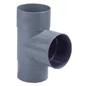 Pvc hwa T-stuk 87gr.2xlijmmof-1xverjonging 80mm
