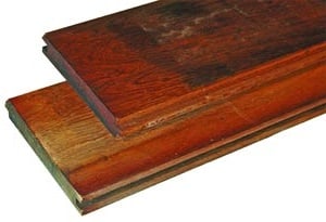 Hardhout damwand planken Angelim o.g. 30x185mm