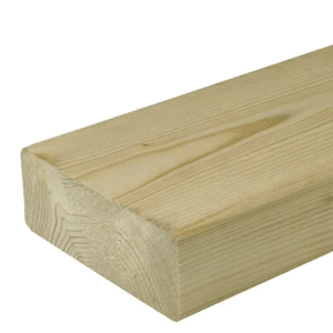 Gewolmaniseerd balken geschaafd 50x100mm (2/4) lengte 420 cm