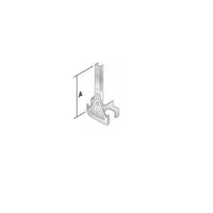 Metal stud nonius onderhanger per blister