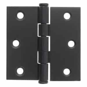 Scharnier 76x76 vaste pen Zwart set á 2 stuks