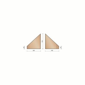 Hk 90° Uitwend. donkerbr. Verglaasd (160x105x30mm)