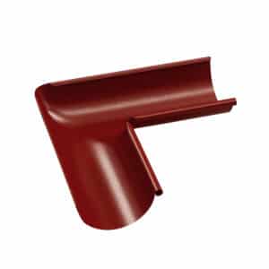 BILKA GLOSSY Binnenhoek dakgoot | 125mm | RAL 3009 Roestrood | Tweezijdig glossy gecoat