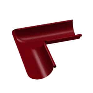 BILKA GLOSSY Binnenhoek dakgoot | 125mm | RAL 3011 Bruinrood | Tweezijdig glossy gecoat