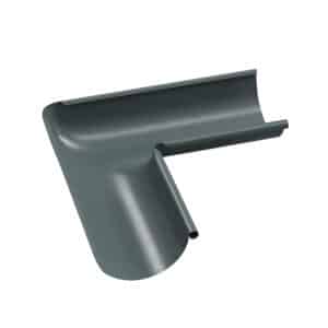 BILKA GLOSSY Binnenhoek dakgoot | 125mm | RAL 7011 Grijs | Tweezijdig glossy gecoat
