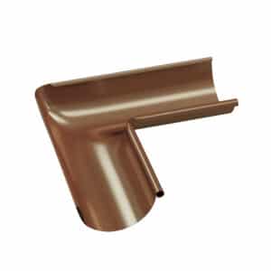 BILKA GLOSSY Binnenhoek dakgoot | 125mm | RAL 8003 Kleibruin | Tweezijdig glossy gecoat