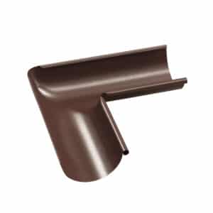 BILKA GLOSSY Binnenhoek dakgoot | 125mm | RAL 8017 Chocoladebruin | Tweezijdig glossy gecoat