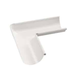 BILKA GLOSSY Binnenhoek dakgoot | 125mm | RAL 9010 Wit | Tweezijdig glossy gecoat