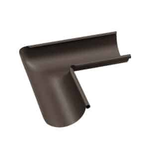 BILKA MAT Binnenhoek dakgoot| 125mm | RAL 8019 Grijsbruin | Tweezijdig mat gecoat