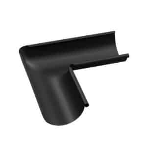 BILKA MAT Binnenhoek dakgoot| 125mm | RAL 9005 Matzwart | Tweezijdig mat gecoat