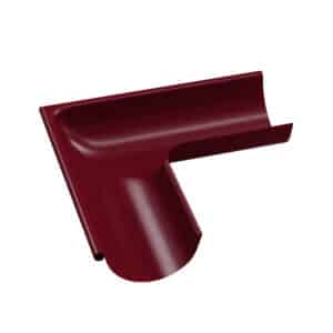 BILKA GLOSSY Buitenhoek dakgoot | 150mm | RAL 3005 Wijnrood | Tweezijdig glossy gecoat
