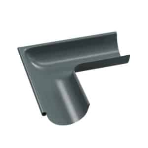 BILKA GLOSSY Buitenhoek dakgoot | 150mm | RAL 7011 Grijs | Tweezijdig glossy gecoat