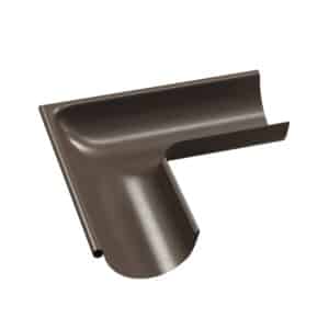 BILKA GLOSSY Buitenhoek dakgoot | 150mm | RAL 8019 Grijsbruin | Tweezijdig glossy gecoat