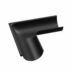 BILKA MAT Buitenhoek dakgoot | 125mm | RAL 9005 Matzwart | Tweezijdig mat gecoat