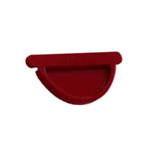 BILKA GLOSSY Eindkap dakgoot | 125mm | RAL 3011 Bruinrood | Tweezijdig glossy gecoat