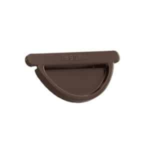 BILKA GLOSSY Eindkap dakgoot | 125mm | RAL 8017 Chocoladebruin | Tweezijdig glossy gecoat