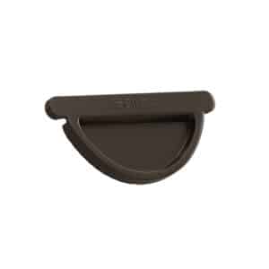 BILKA GLOSSY Eindkap dakgoot | 150mm | RAL 8019 Grijsbruin | Tweezijdig glossy gecoat