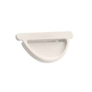 BILKA GLOSSY Eindkap dakgoot | 125mm | RAL 9010 Wit | Tweezijdig glossy gecoat