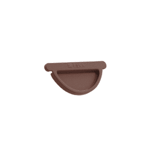 BILKA MAT Eindkap dakgoot | 150mm | RAL 8017 Chocoladebruin | Tweezijdig mat gecoat
