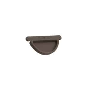 BILKA MAT Eindkap dakgoot | 125mm | RAL 8019 Grijsbruin | Tweezijdig mat gecoat