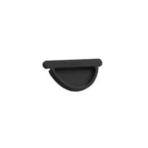 BILKA MAT Eindkap dakgoot | 125mm | RAL 9005 Matzwart | Tweezijdig mat gecoat