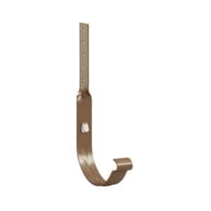 BILKA GLOSSY Goothaak gedraaid | 125mm | RAL 8003 Kleibruin | Tweezijdig glossy gecoat