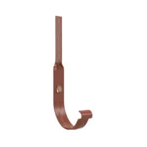 BILKA GLOSSY Goothaak gedraaid | 125mm | RAL 8004 Koperbruin | Tweezijdig glossy gecoat