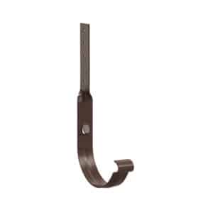 BILKA GLOSSY Goothaak gedraaid | 125mm | RAL 8017 Chocoladebruin | Tweezijdig glossy gecoat