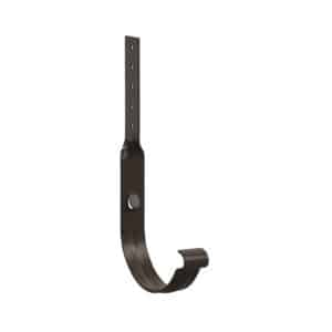 BILKA GLOSSY Goothaak gedraaid | 125mm | RAL 8019 Grijsbruin | Tweezijdig glossy gecoat