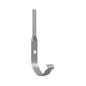 BILKA GLOSSY Goothaak gedraaid | 125mm | RAL 9006 Zilverkleur | Tweezijdig glossy gecoat