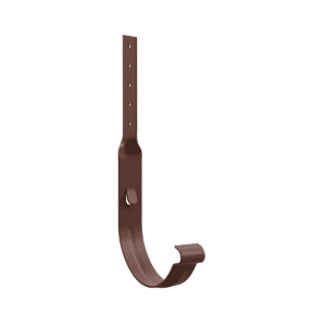 BILKA MAT Goothaak gedraaid | 125mm | RAL 8017 Chocoladebruin | Tweezijdig mat gecoat