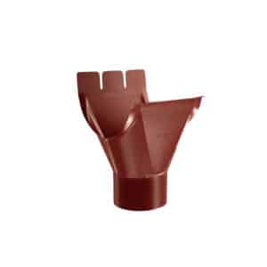 BILKA GLOSSY Gootuitloop | 125/90mm | RAL 3009 Roestrood | Tweezijdig glossy gecoat