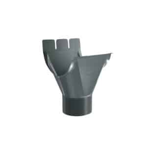 BILKA GLOSSY Gootuitloop | 125/90mm | RAL 7011 Grijs | Tweezijdig glossy gecoat