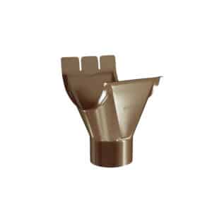 BILKA GLOSSY Gootuitloop | 125/90mm | RAL 8003 Kleibruin | Tweezijdig glossy gecoat