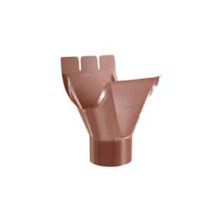 BILKA GLOSSY Gootuitloop | 125/90mm | RAL 8004 Koperbruin | Tweezijdig glossy gecoat