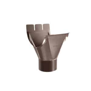 BILKA GLOSSY Gootuitloop | 125/90mm | RAL 8017 Chocoladebruin | Tweezijdig glossy gecoat